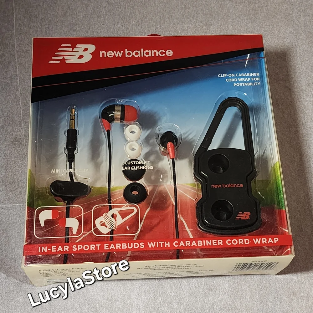 New Balance Red and Black In-Ear Sport Earbuds